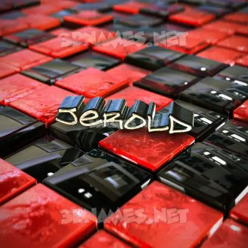 jerold in Red Checkered style - 3D name wallpaper