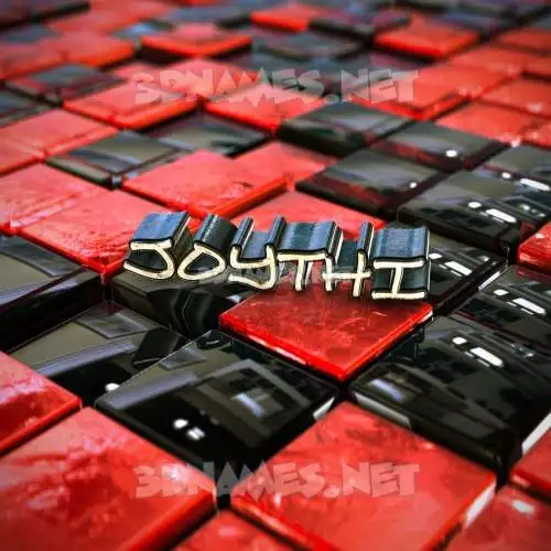 joythi in Red Checkered style - 3D name wallpaper