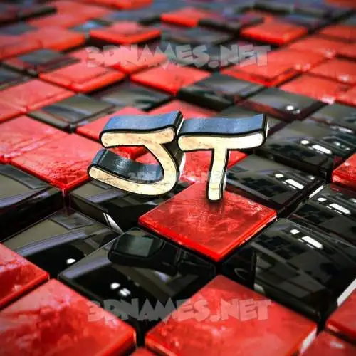 jt in Red Checkered style - 3D name wallpaper jt in Red Checkered style - 3D name wallpaper