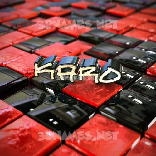 karo in Red Checkered style - 3D name wallpaper karo in Red Checkered style - 3D name wallpaper