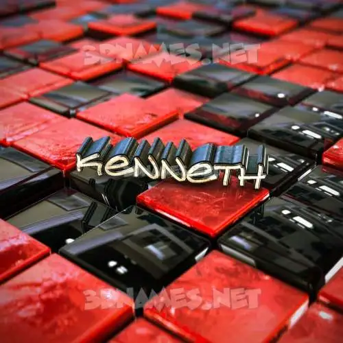 kenneth in Red Checkered style - 3D name wallpaper kenneth in Red Checkered style - 3D name wallpaper