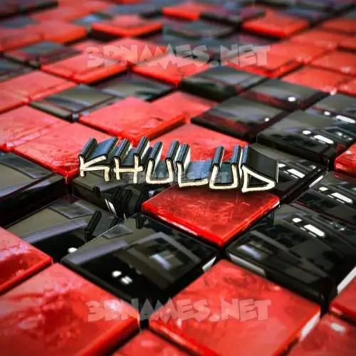 khulud in Red Checkered style - 3D name wallpaper khulud in Red Checkered style - 3D name wallpaper
