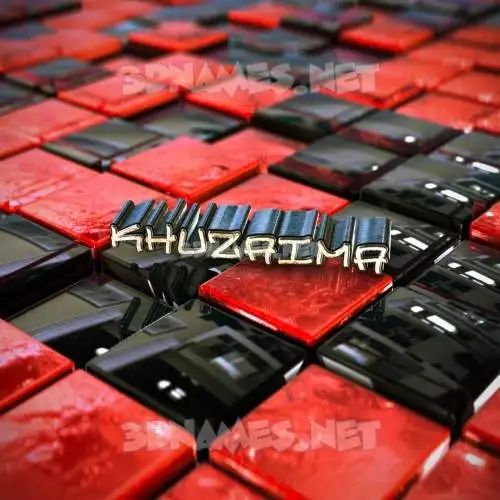 khuzaima in Red Checkered style - 3D name wallpaper khuzaima in Red Checkered style - 3D name wallpaper