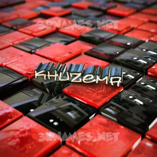 khuzema in Red Checkered style - 3D name wallpaper khuzema in Red Checkered style - 3D name wallpaper