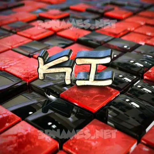 ki in Red Checkered style - 3D name wallpaper ki in Red Checkered style - 3D name wallpaper