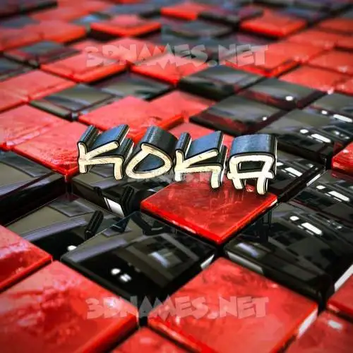 koka in Red Checkered style - 3D name wallpaper koka in Red Checkered style - 3D name wallpaper
