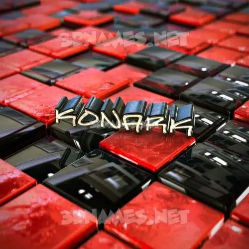 konark in Red Checkered style - 3D name wallpaper konark in Red Checkered style - 3D name wallpaper