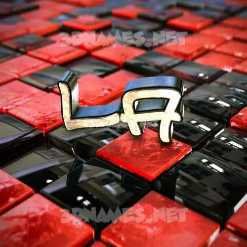la in Red Checkered style - 3D name wallpaper la in Red Checkered style - 3D name wallpaper