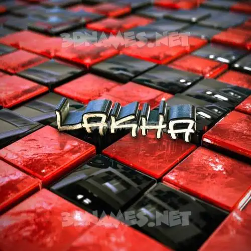 lakha in Red Checkered style - 3D name wallpaper lakha in Red Checkered style - 3D name wallpaper
