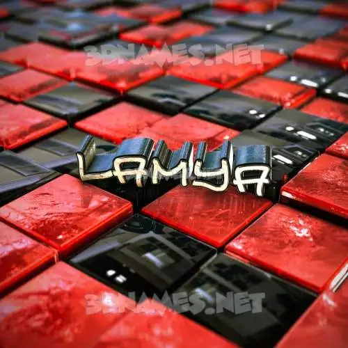 lamya in Red Checkered style - 3D name wallpaper lamya in Red Checkered style - 3D name wallpaper