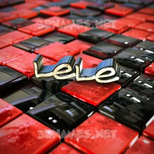 lele in Red Checkered style - 3D name wallpaper lele in Red Checkered style - 3D name wallpaper
