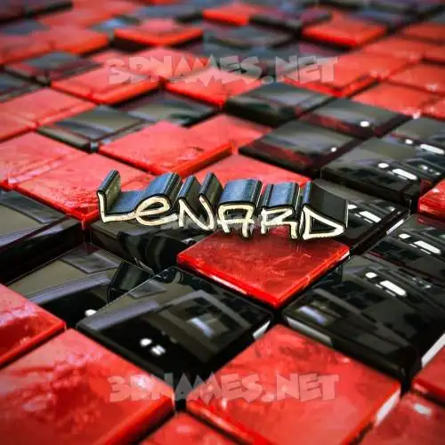 lenard in Red Checkered style - 3D name wallpaper lenard in Red Checkered style - 3D name wallpaper