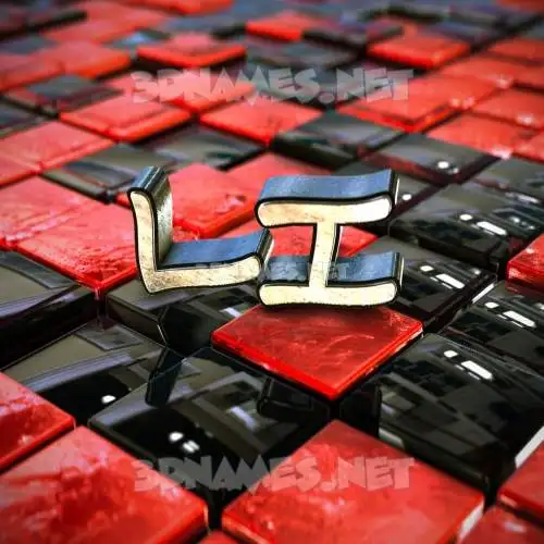 li in Red Checkered style - 3D name wallpaper li in Red Checkered style - 3D name wallpaper