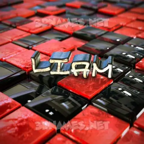 liam in Red Checkered style - 3D name wallpaper liam in Red Checkered style - 3D name wallpaper