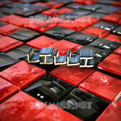 lilli in Red Checkered style - 3D name wallpaper lilli in Red Checkered style - 3D name wallpaper