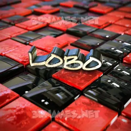 lobo in Red Checkered style - 3D name wallpaper lobo in Red Checkered style - 3D name wallpaper