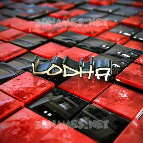 lodha in Red Checkered style - 3D name wallpaper lodha in Red Checkered style - 3D name wallpaper