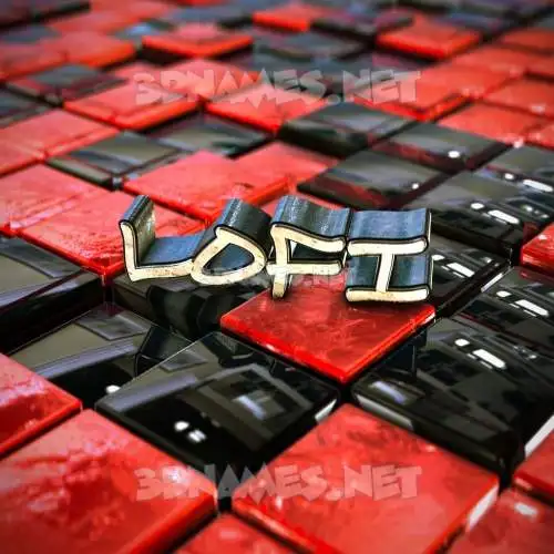 lofi in Red Checkered style - 3D name wallpaper lofi in Red Checkered style - 3D name wallpaper