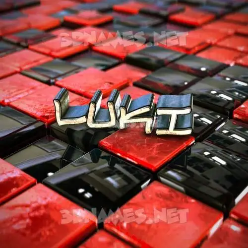 luki in Red Checkered style - 3D name wallpaper luki in Red Checkered style - 3D name wallpaper