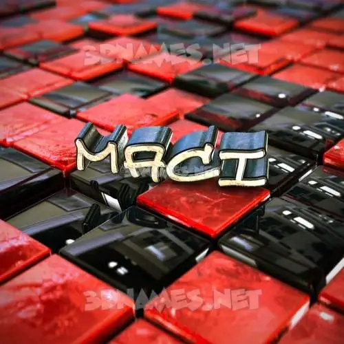 maci in Red Checkered style - 3D name wallpaper maci in Red Checkered style - 3D name wallpaper
