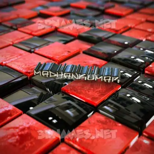 madhankumar in Red Checkered style - 3D name wallpaper madhankumar in Red Checkered style - 3D name wallpaper