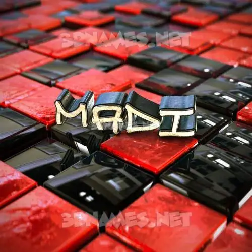 madi in Red Checkered style - 3D name wallpaper madi in Red Checkered style - 3D name wallpaper