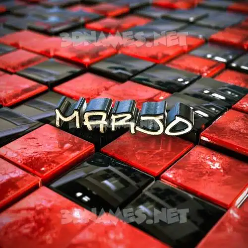 marjo in Red Checkered style - 3D name wallpaper marjo in Red Checkered style - 3D name wallpaper
