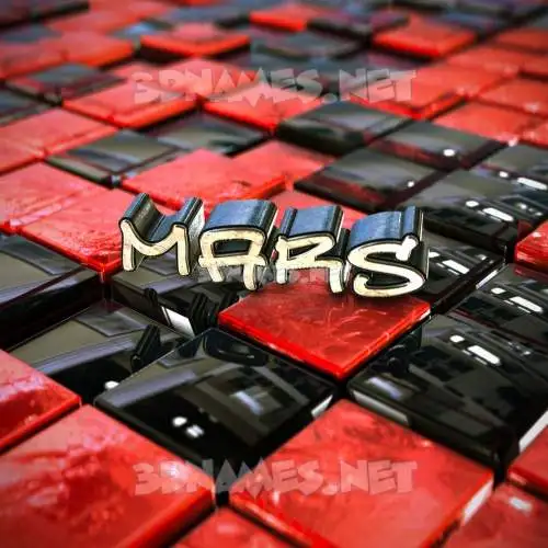 mars in Red Checkered style - 3D name wallpaper mars in Red Checkered style - 3D name wallpaper