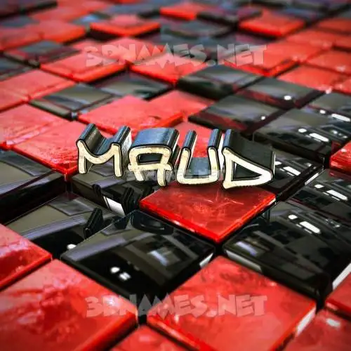 maud in Red Checkered style - 3D name wallpaper maud in Red Checkered style - 3D name wallpaper