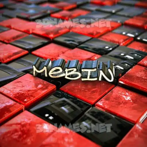 mebin in Red Checkered style - 3D name wallpaper mebin in Red Checkered style - 3D name wallpaper