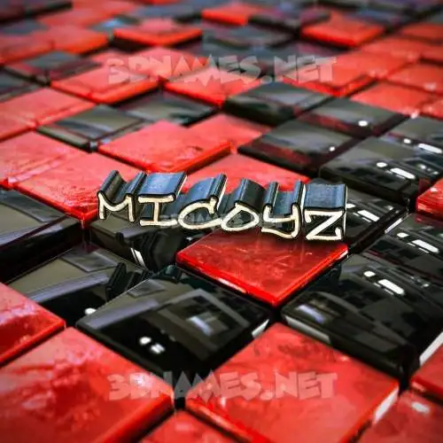 micoyz in Red Checkered style - 3D name wallpaper micoyz in Red Checkered style - 3D name wallpaper