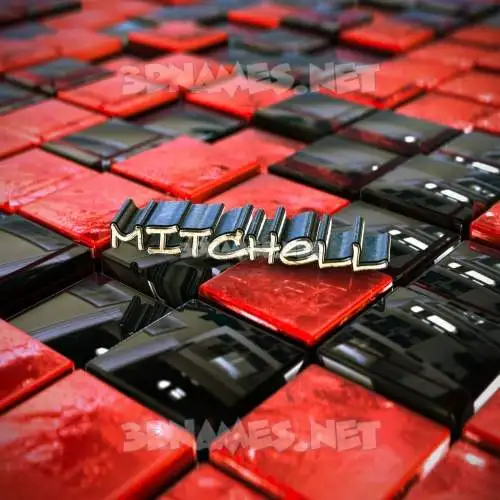 mitchell in Red Checkered style - 3D name wallpaper mitchell in Red Checkered style - 3D name wallpaper