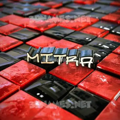 mitra in Red Checkered style - 3D name wallpaper mitra in Red Checkered style - 3D name wallpaper