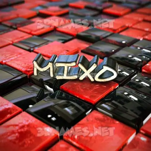 mixo in Red Checkered style - 3D name wallpaper mixo in Red Checkered style - 3D name wallpaper