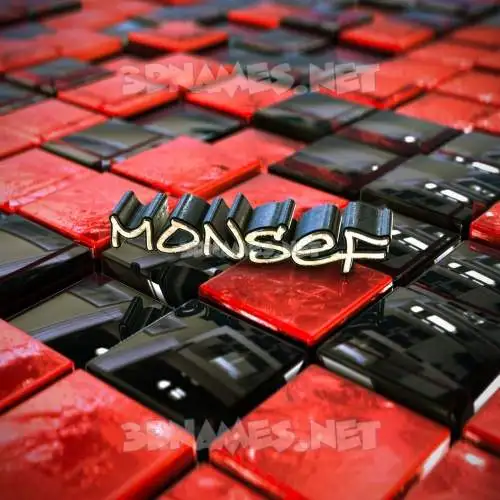 monsef in Red Checkered style - 3D name wallpaper monsef in Red Checkered style - 3D name wallpaper