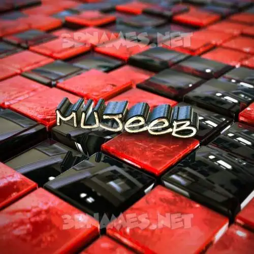 mujeeb in Red Checkered style - 3D name wallpaper mujeeb in Red Checkered style - 3D name wallpaper