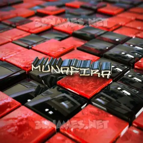 munafira in Red Checkered style - 3D name wallpaper munafira in Red Checkered style - 3D name wallpaper