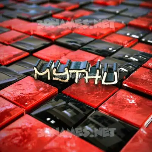 mythu in Red Checkered style - 3D name wallpaper mythu in Red Checkered style - 3D name wallpaper