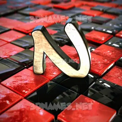 n in Red Checkered style - 3D name wallpaper n in Red Checkered style - 3D name wallpaper
