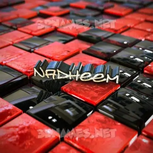 nadheem in Red Checkered style - 3D name wallpaper nadheem in Red Checkered style - 3D name wallpaper