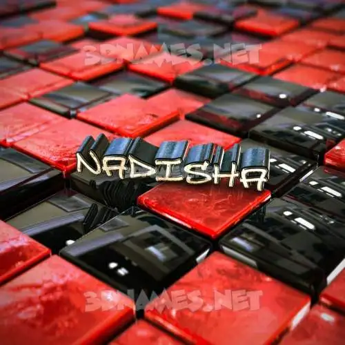 nadisha in Red Checkered style - 3D name wallpaper nadisha in Red Checkered style - 3D name wallpaper