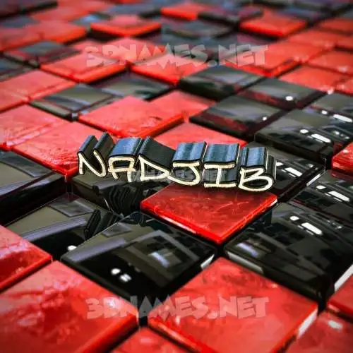 nadjib in Red Checkered style - 3D name wallpaper nadjib in Red Checkered style - 3D name wallpaper