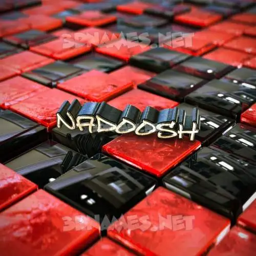 nadoosh in Red Checkered style - 3D name wallpaper nadoosh in Red Checkered style - 3D name wallpaper