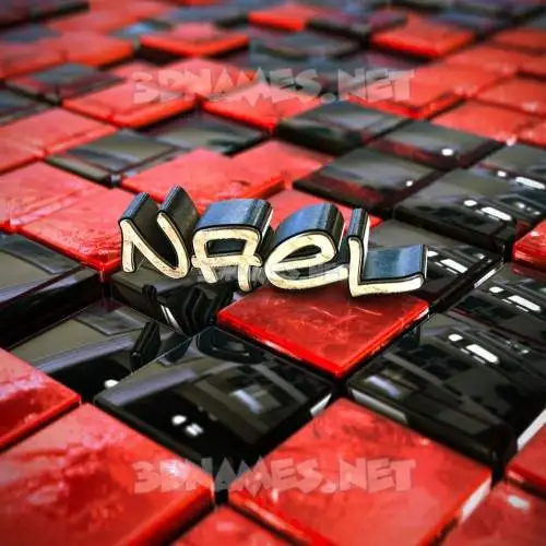 nael in Red Checkered style - 3D name wallpaper nael in Red Checkered style - 3D name wallpaper