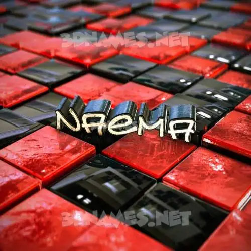 naema in Red Checkered style - 3D name wallpaper naema in Red Checkered style - 3D name wallpaper