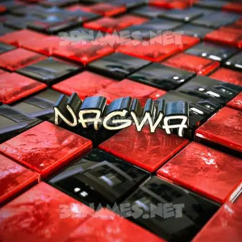nagwa in Red Checkered style - 3D name wallpaper nagwa in Red Checkered style - 3D name wallpaper