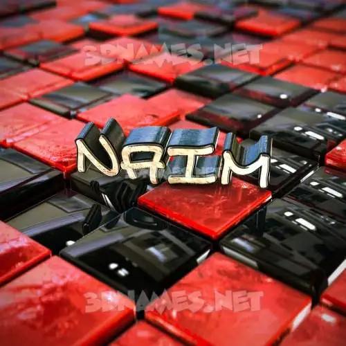 naim in Red Checkered style - 3D name wallpaper naim in Red Checkered style - 3D name wallpaper