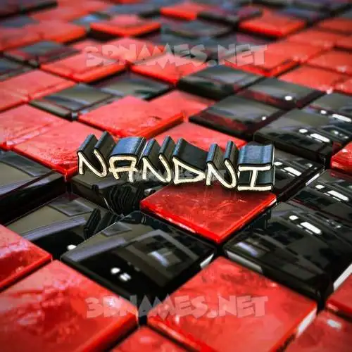 nandni in Red Checkered style - 3D name wallpaper nandni in Red Checkered style - 3D name wallpaper