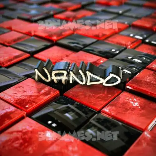 nando in Red Checkered style - 3D name wallpaper nando in Red Checkered style - 3D name wallpaper