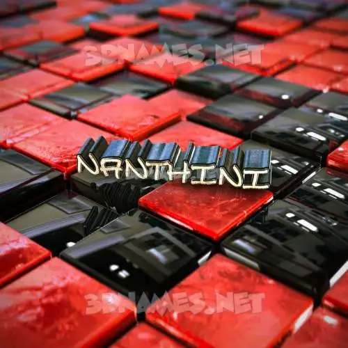 nanthini in Red Checkered style - 3D name wallpaper nanthini in Red Checkered style - 3D name wallpaper